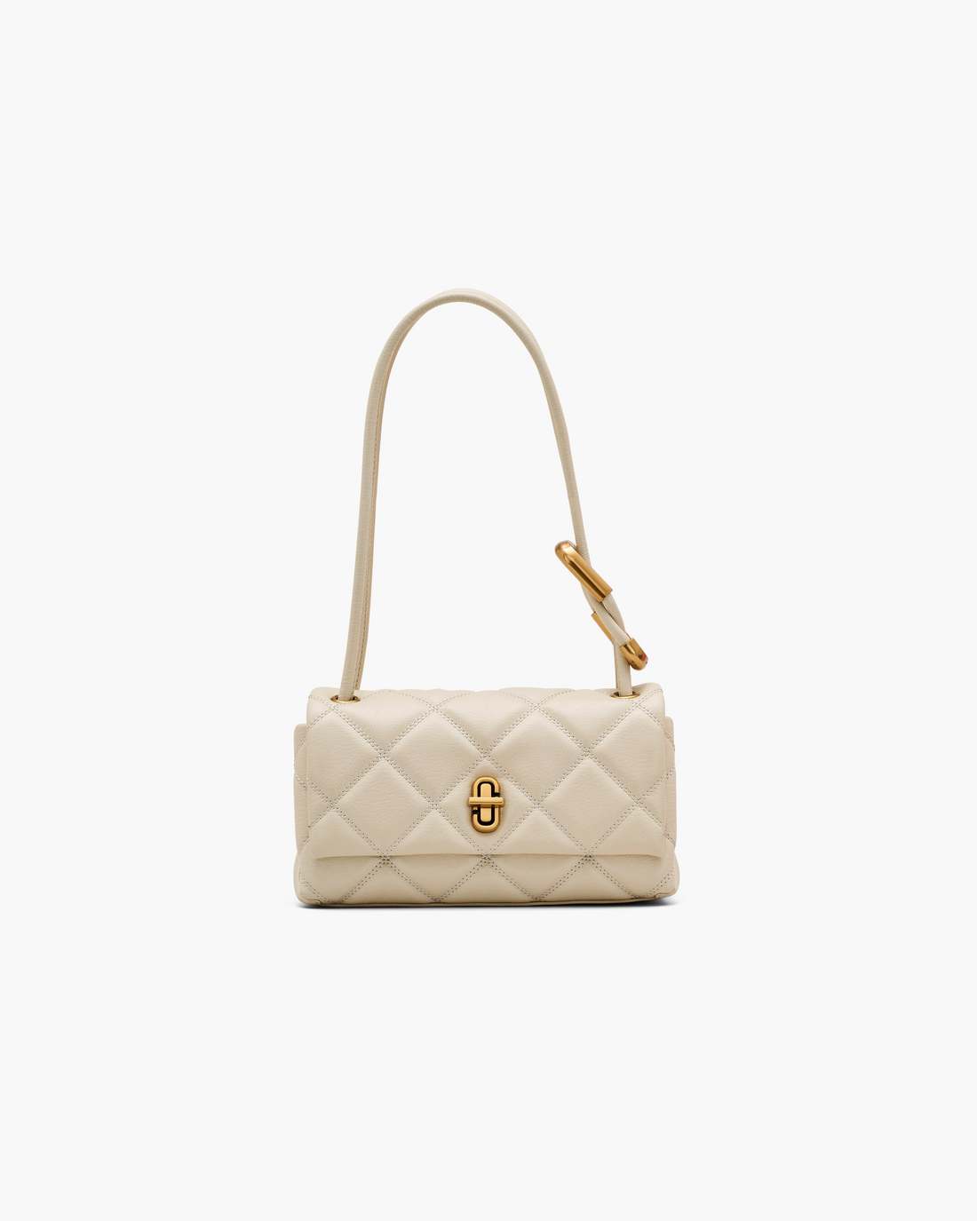 The Quilted Mini Dual Shoulder Bag Cloud White - Marc Jacobs New