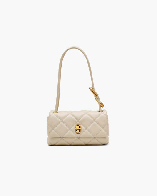 The Quilted Mini Dual Shoulder Bag Cloud White - Marc Jacobs New