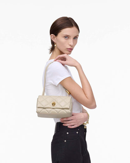 The Quilted Mini Dual Shoulder Bag Cloud White - Marc Jacobs New