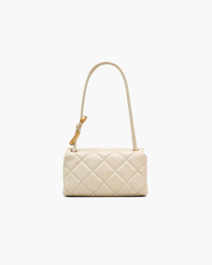 The Quilted Mini Dual Shoulder Bag Cloud White - Marc Jacobs New