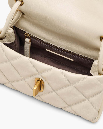 The Quilted Mini Dual Shoulder Bag Cloud White - Marc Jacobs New