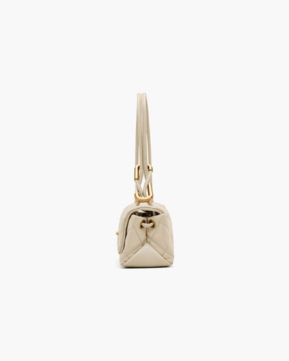 The Quilted Mini Dual Shoulder Bag Cloud White - Marc Jacobs New