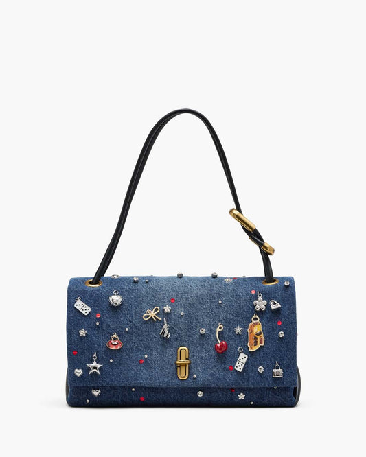 The Trinket Charm Denim Large Dual Bag Medium Wash Multi - Marc Jacobs Featured