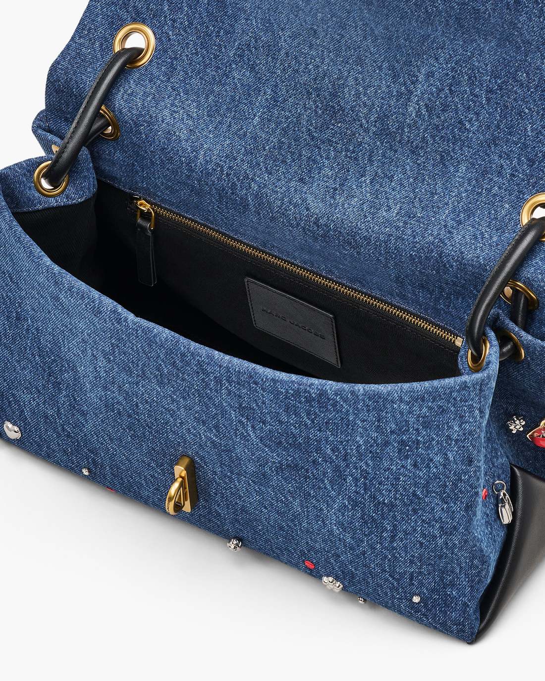 The Trinket Charm Denim Large Dual Bag Medium Wash Multi - Marc Jacobs Featured