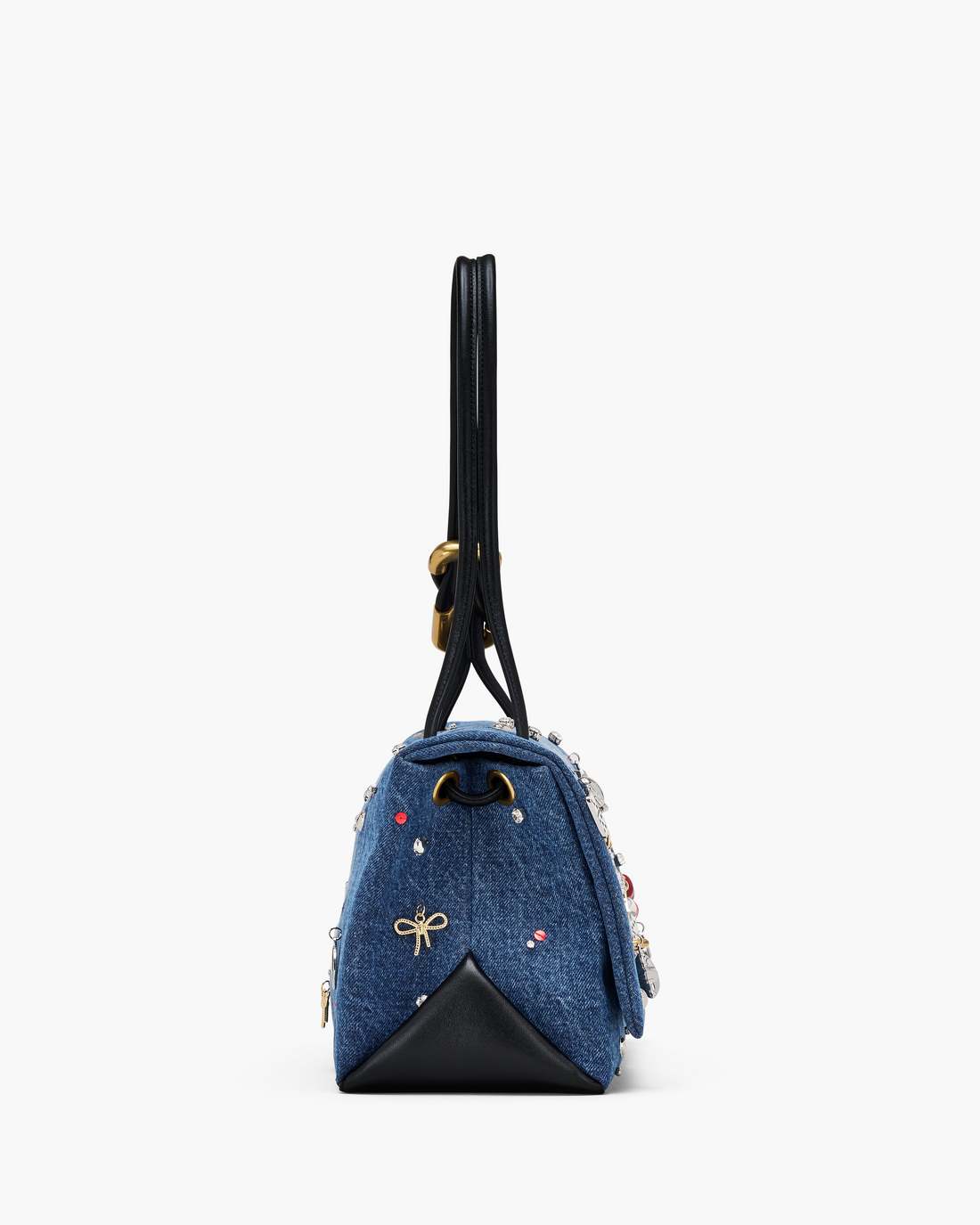 The Trinket Charm Denim Large Dual Bag Medium Wash Multi - Marc Jacobs Featured