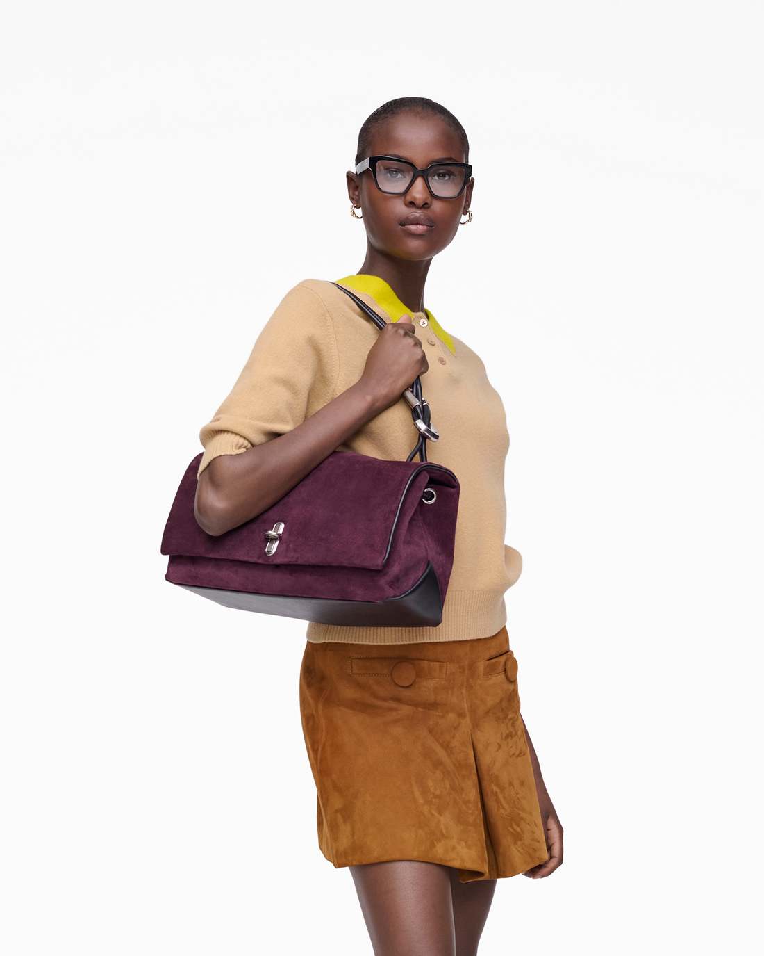 The Suede Large Dual Dark Plum - Marc Jacobs Recommended