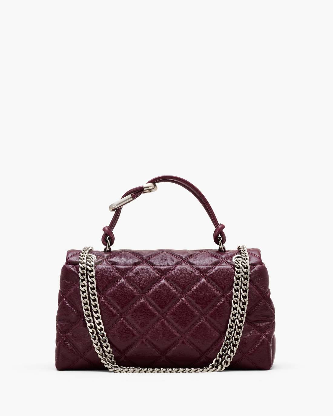 The Quilted Dual Convertible Shoulder Bag Dark Plum - Marc Jacobs Exclusive