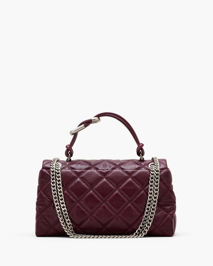 The Quilted Dual Convertible Shoulder Bag Dark Plum - Marc Jacobs Exclusive
