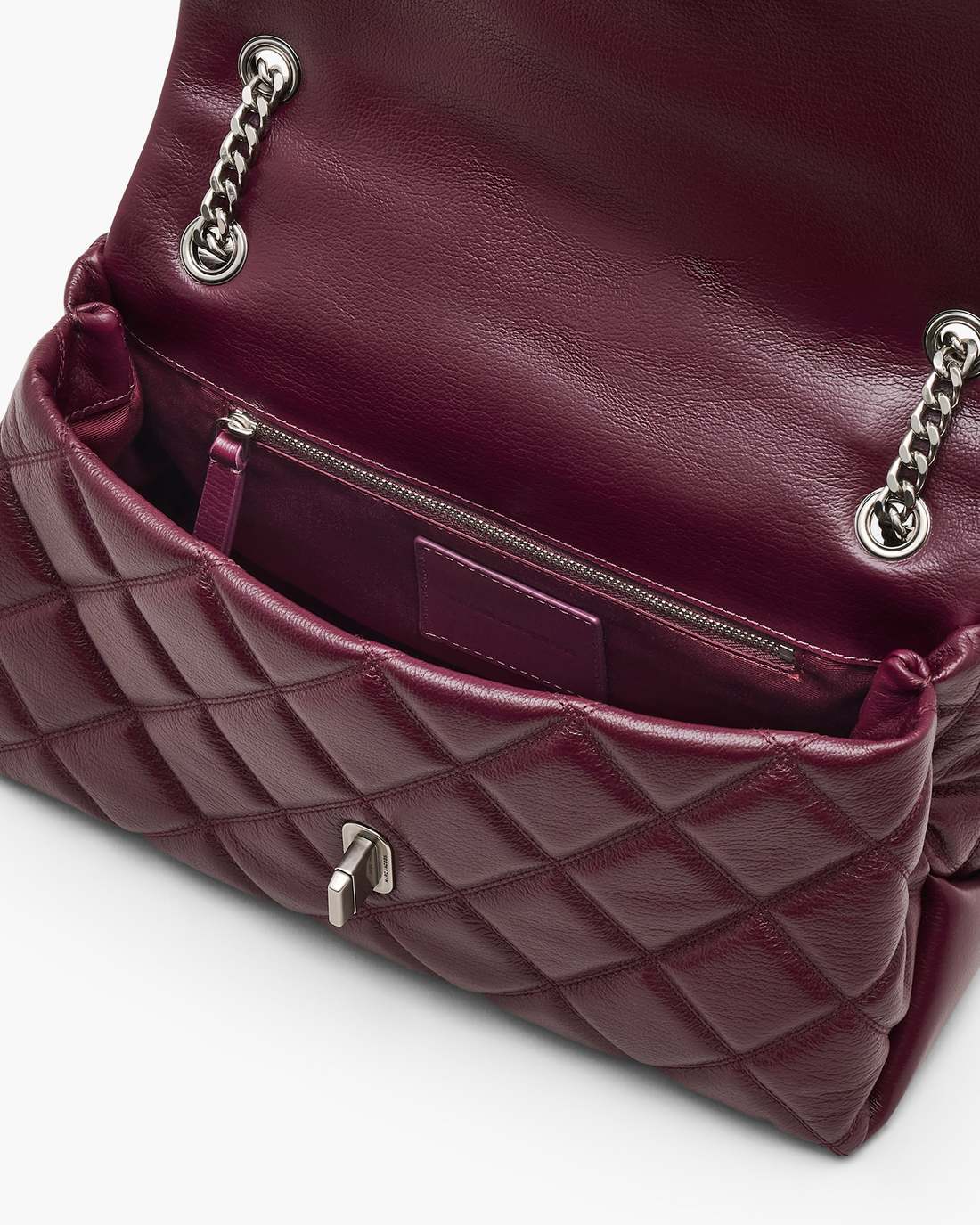 The Quilted Dual Convertible Shoulder Bag Dark Plum - Marc Jacobs Exclusive