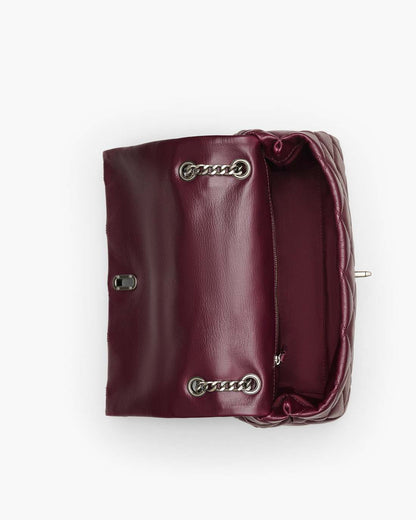 The Quilted Dual Convertible Shoulder Bag Dark Plum - Marc Jacobs Exclusive