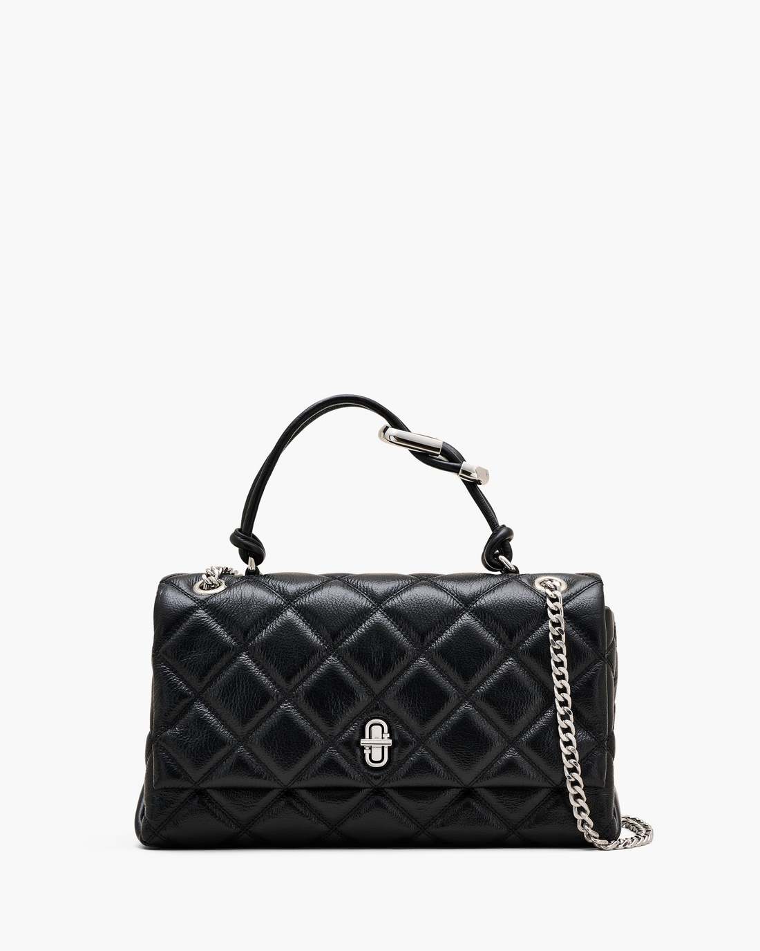 The Quilted Dual Convertible Shoulder Bag Black - Marc Jacobs Signature