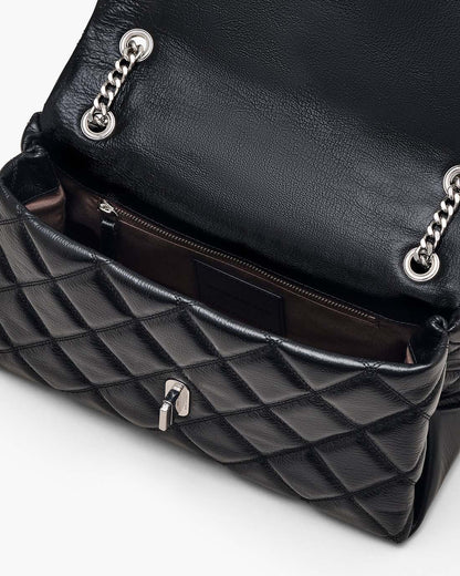 The Quilted Dual Convertible Shoulder Bag Black - Marc Jacobs Signature