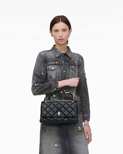 The Quilted Dual Convertible Shoulder Bag Black - Marc Jacobs Signature