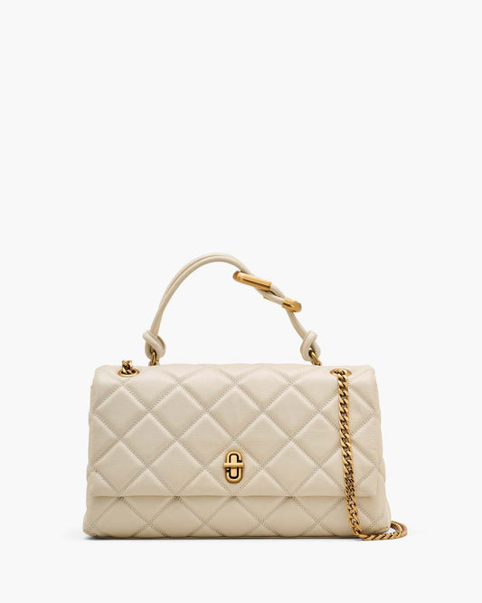 The Quilted Dual Convertible Shoulder Bag Cloud White - Marc Jacobs Premium