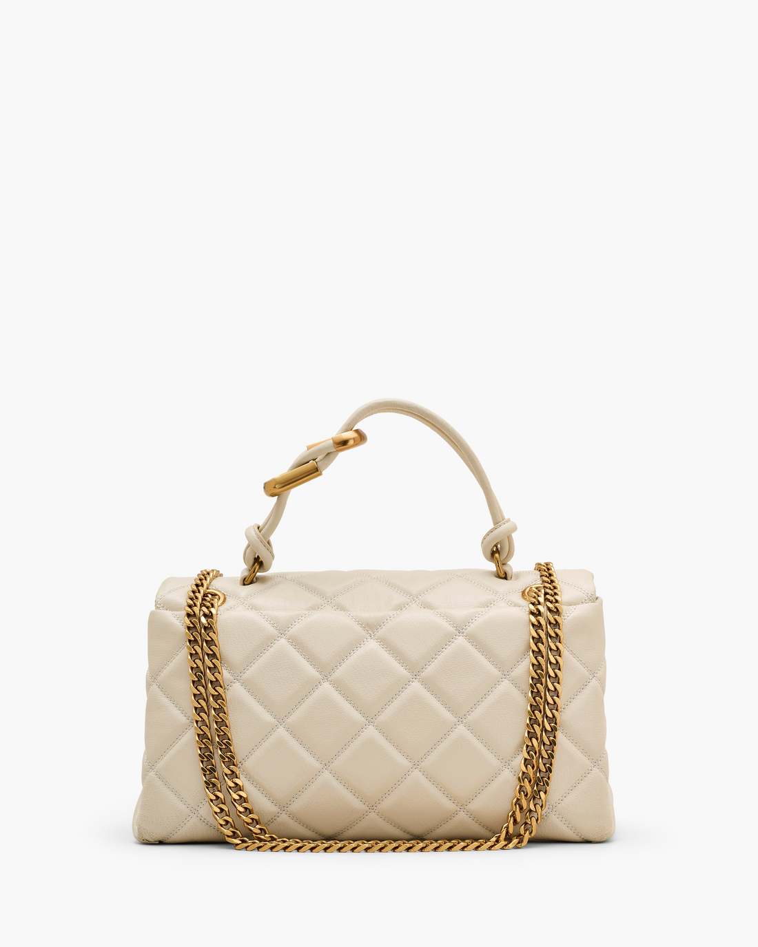 The Quilted Dual Convertible Shoulder Bag Cloud White - Marc Jacobs Premium
