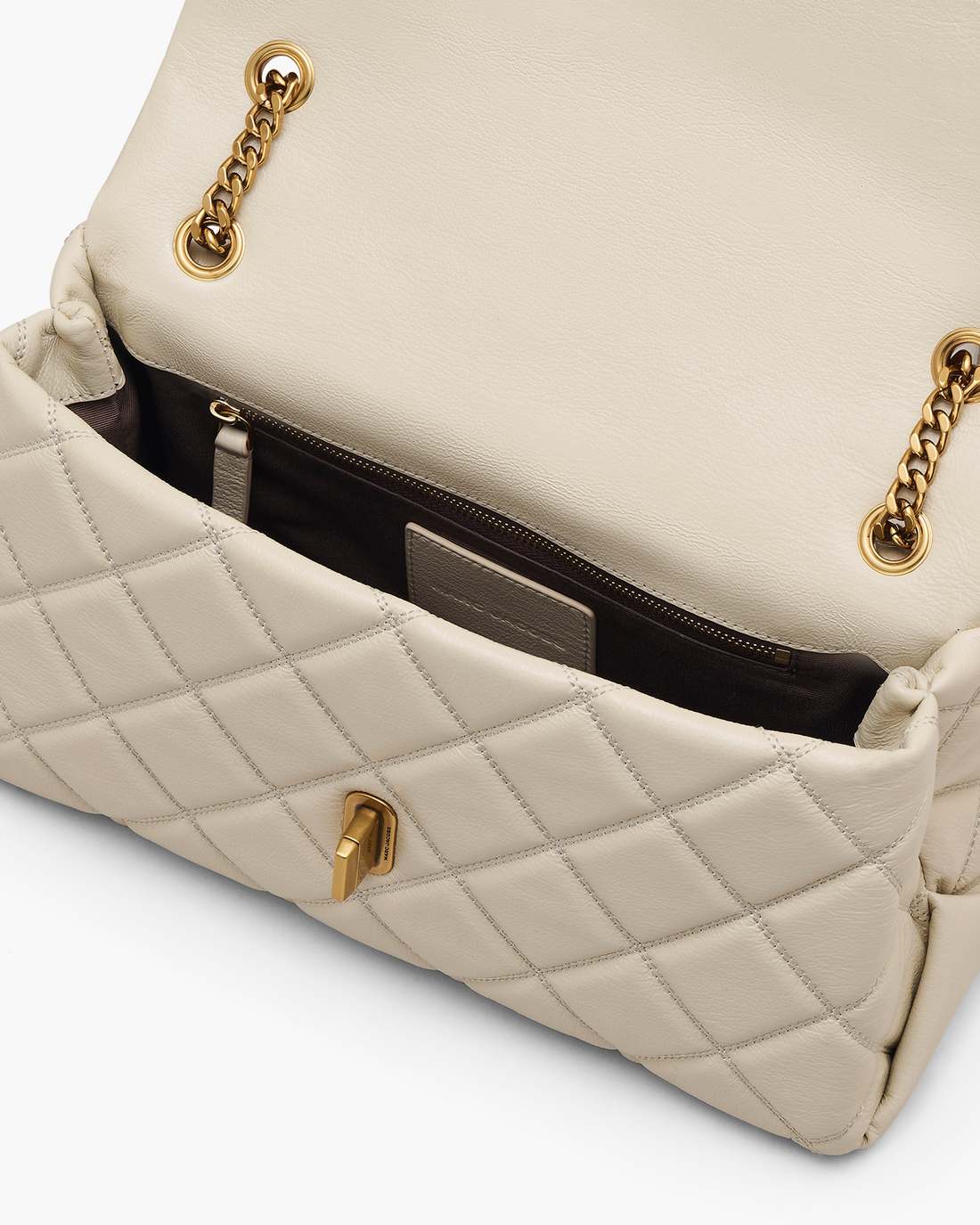 The Quilted Dual Convertible Shoulder Bag Cloud White - Marc Jacobs Premium