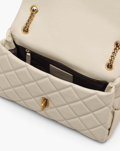 The Quilted Dual Convertible Shoulder Bag Cloud White - Marc Jacobs Premium