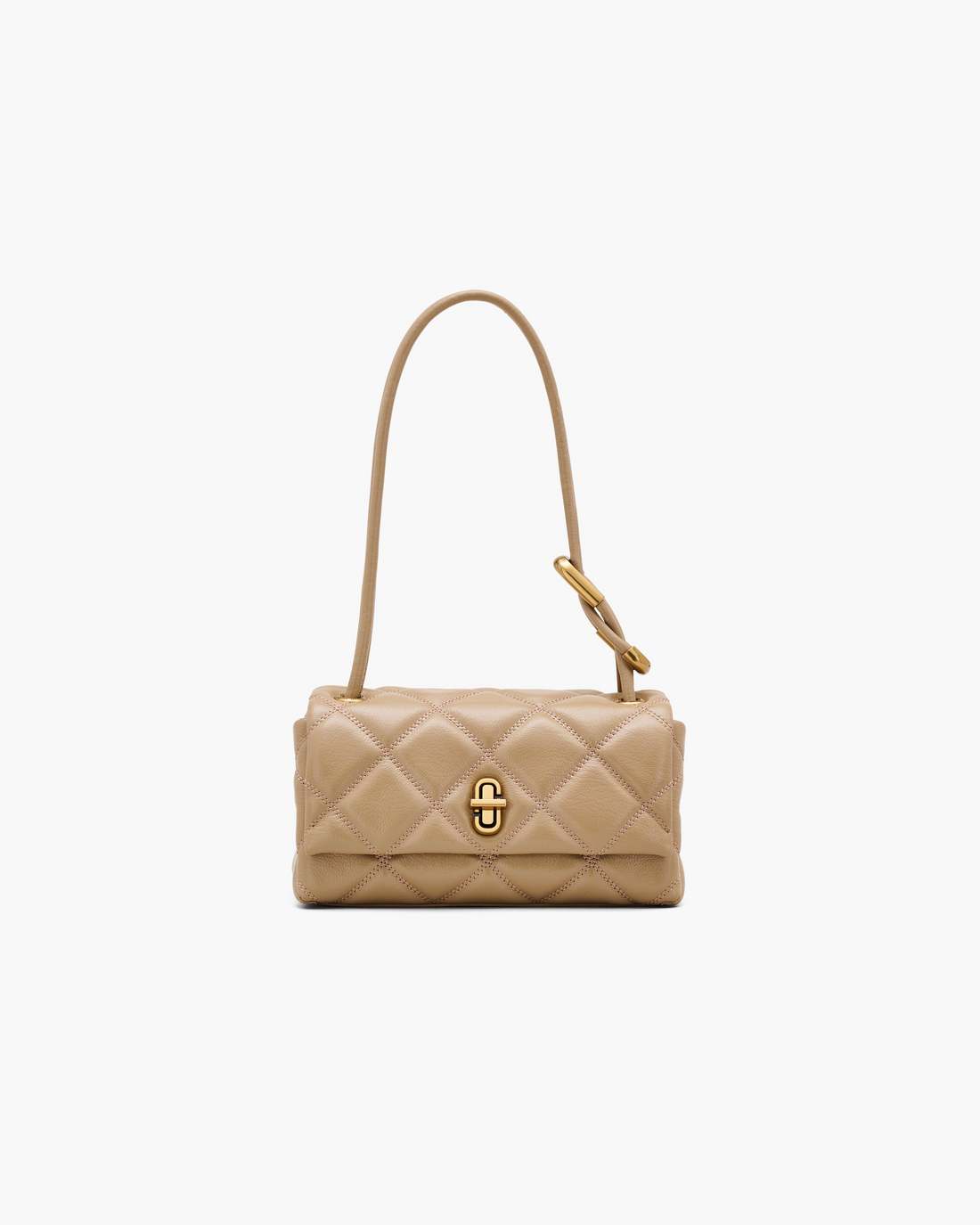 The Quilted Mini Dual Shoulder Bag Camel - Marc Jacobs New