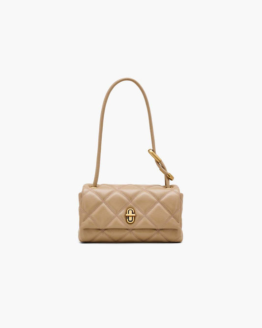 The Quilted Mini Dual Shoulder Bag Camel - Marc Jacobs New