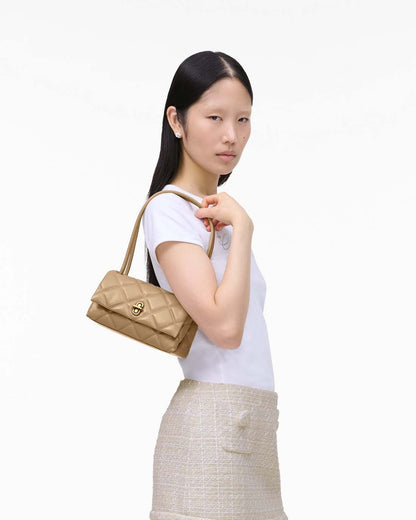 The Quilted Mini Dual Shoulder Bag Camel - Marc Jacobs New