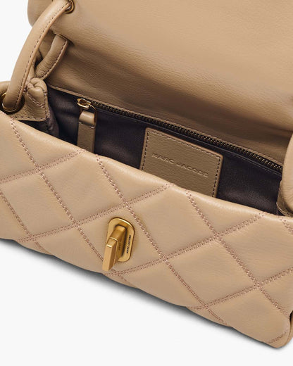 The Quilted Mini Dual Shoulder Bag Camel - Marc Jacobs New