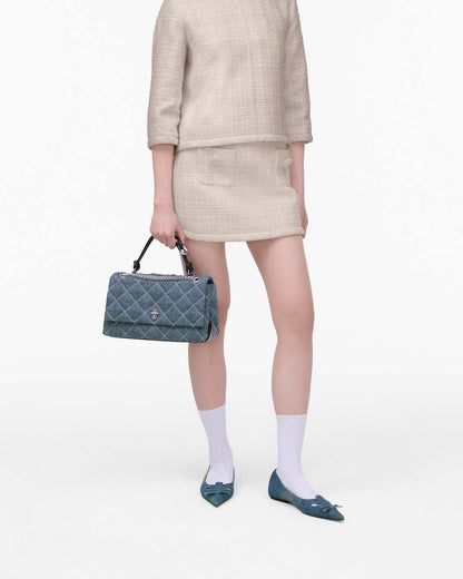 The Quilted Denim Dual Convertible Shoulder Bag Light Wash Indigo - Marc Jacobs Featured