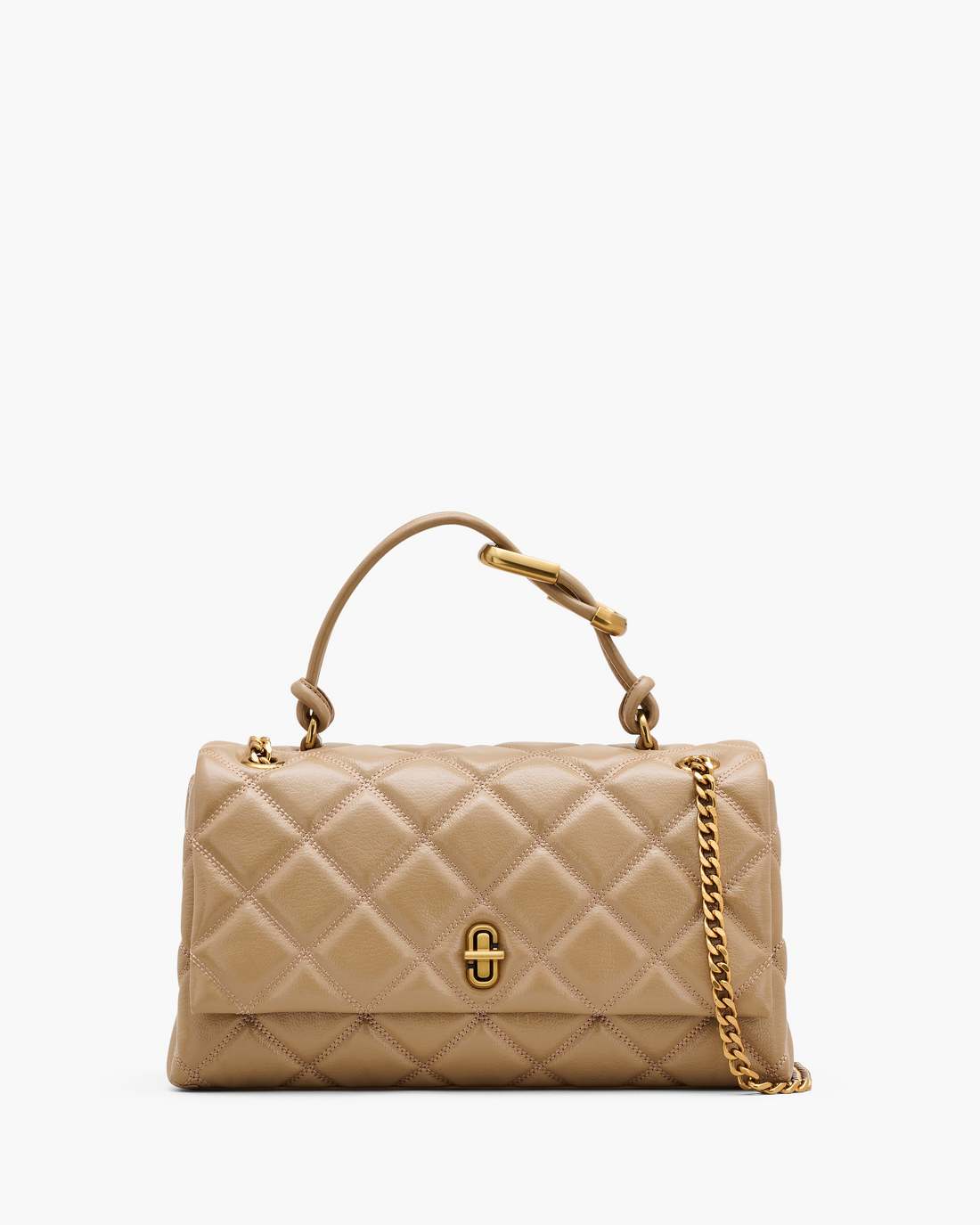 The Quilted Dual Convertible Shoulder Bag Camel - Marc Jacobs Trending
