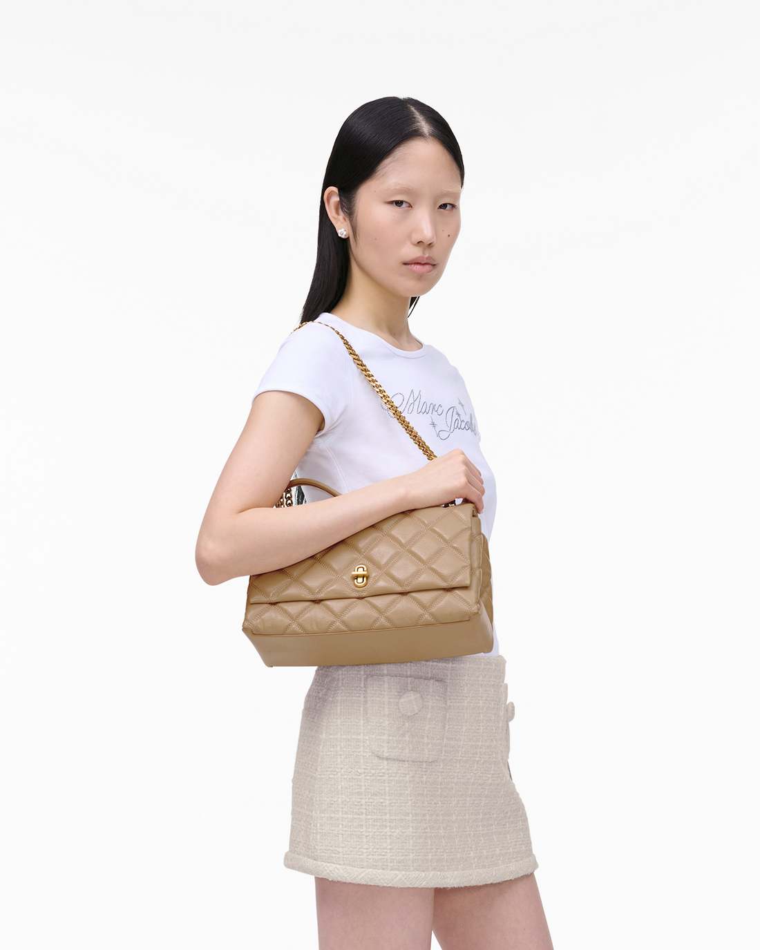 The Quilted Dual Convertible Shoulder Bag Camel - Marc Jacobs Trending