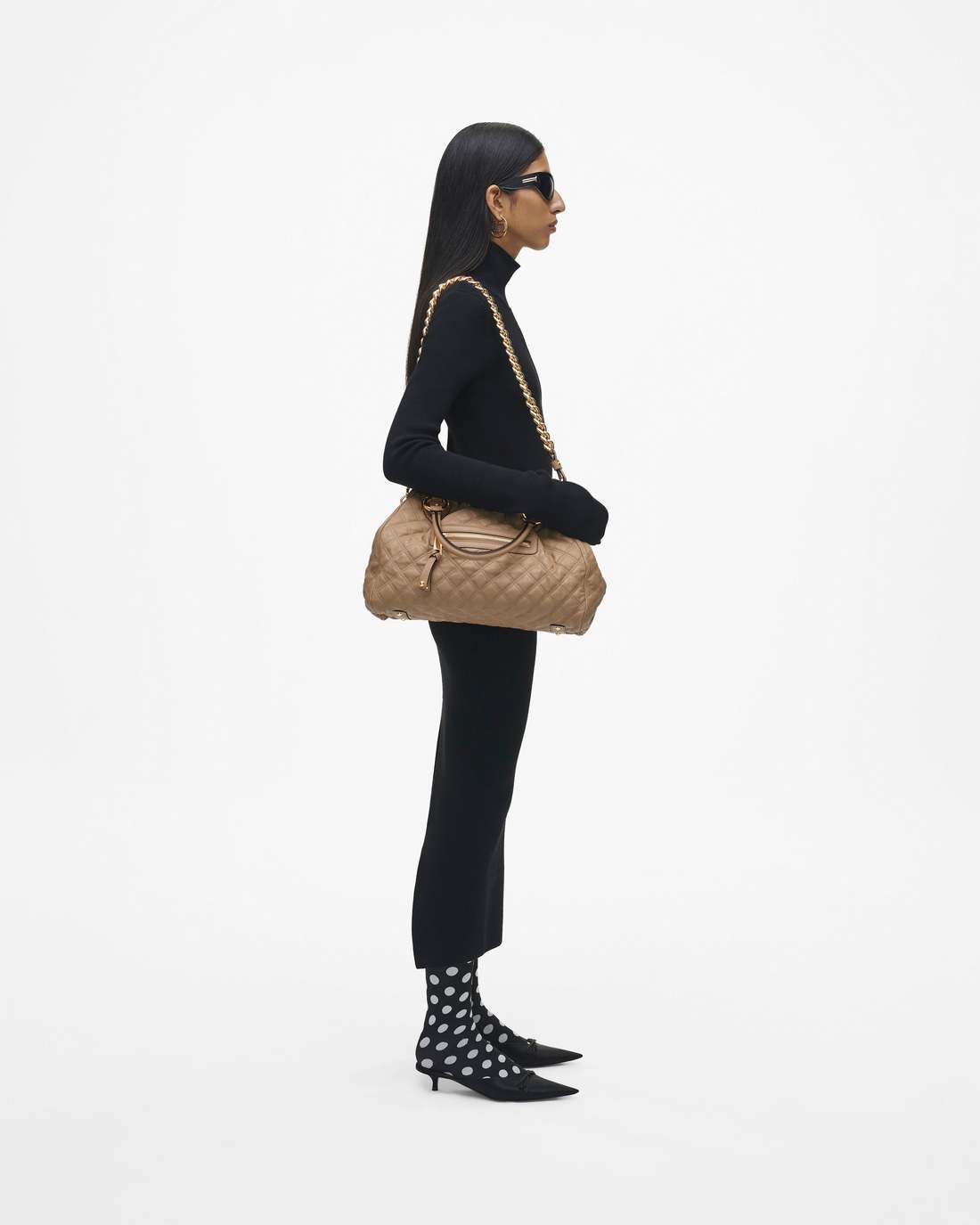 Re-Edition Quilted Leather Stam Bag Camel - Marc Jacobs Recommended