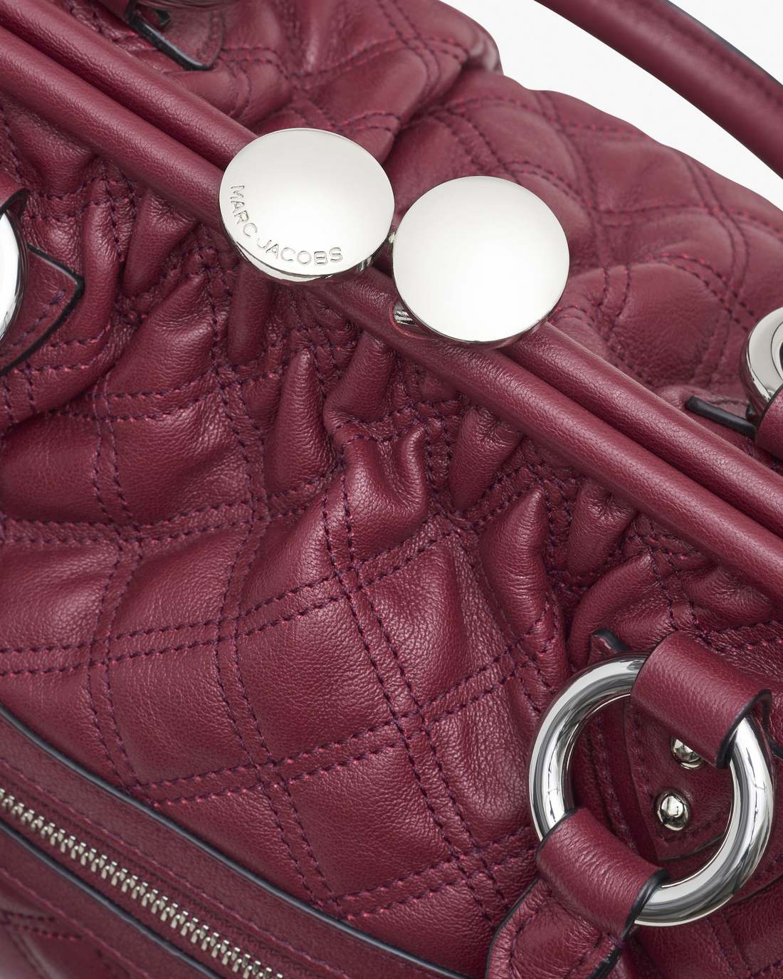 Re-Edition Quilted Leather Stam Bag Cherry - Marc Jacobs Signature