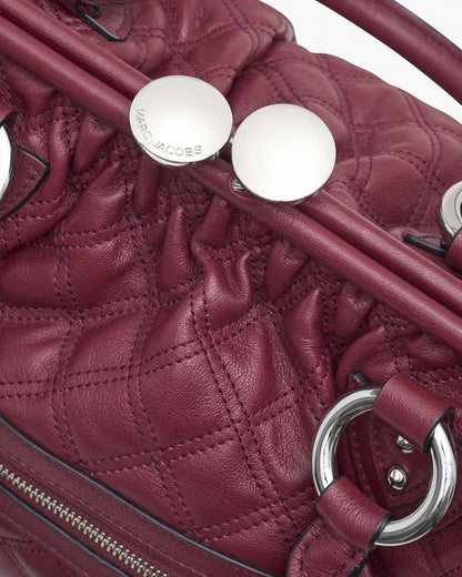Re-Edition Quilted Leather Stam Bag Cherry - Marc Jacobs Signature