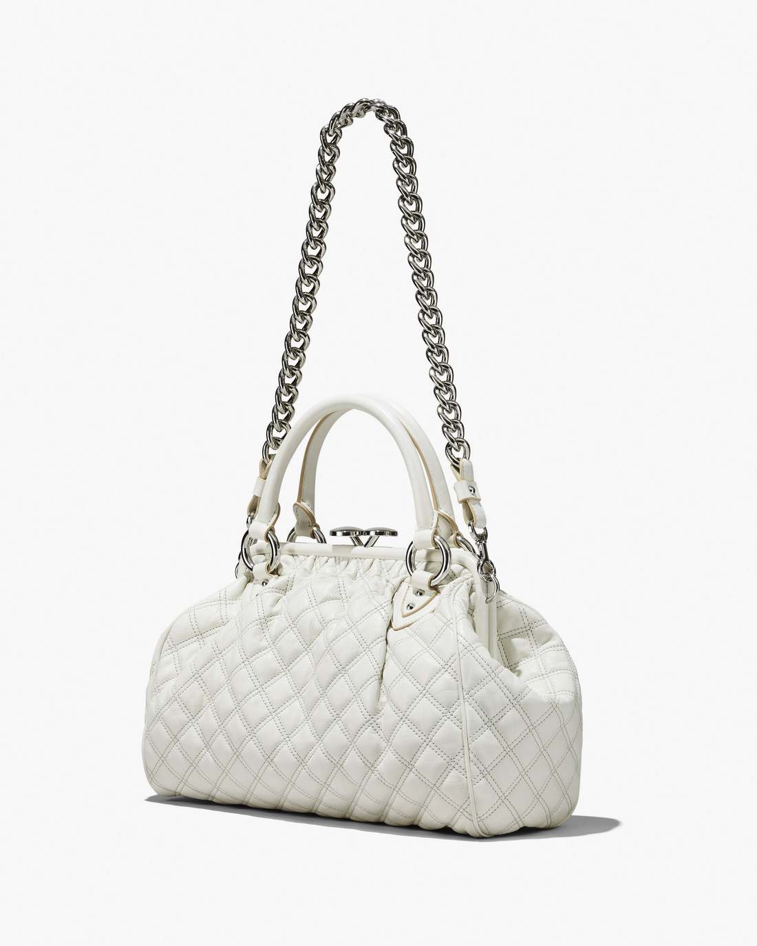 Re-Edition Quilted Leather Stam Bag Cloud White - Marc Jacobs Premium