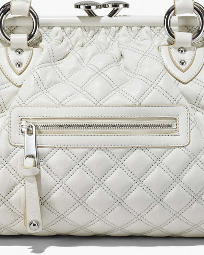 Re-Edition Quilted Leather Stam Bag Cloud White - Marc Jacobs Premium