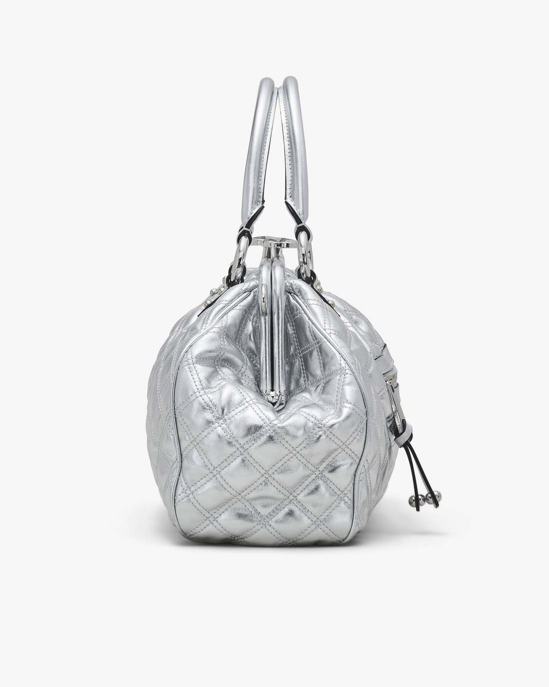 Re-Edition Quilted Metallic Leather Stam Bag Silver - Marc Jacobs New