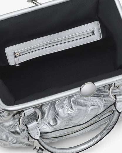 Re-Edition Quilted Metallic Leather Stam Bag Silver - Marc Jacobs New