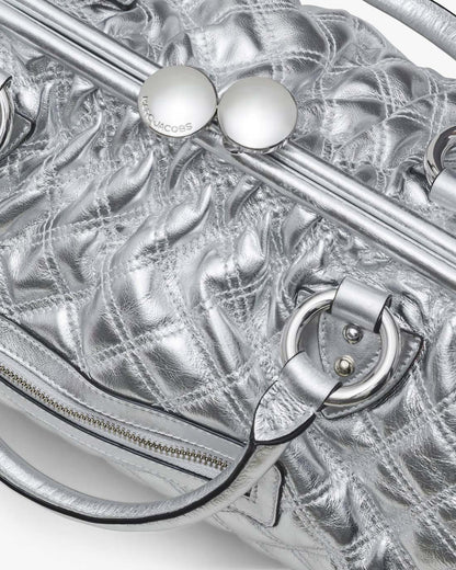 Re-Edition Quilted Metallic Leather Stam Bag Silver - Marc Jacobs New