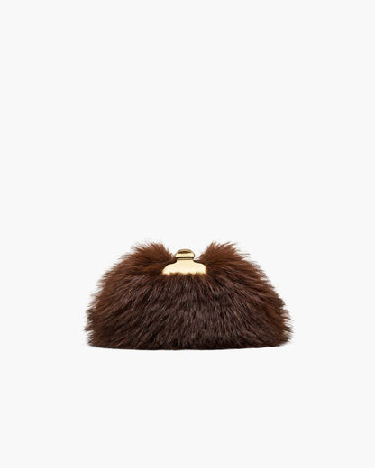 The Faux Fur Glam Small Clutch Dark Brown - Marc Jacobs Recommended