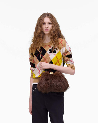 The Faux Fur Glam Small Clutch Dark Brown - Marc Jacobs Recommended