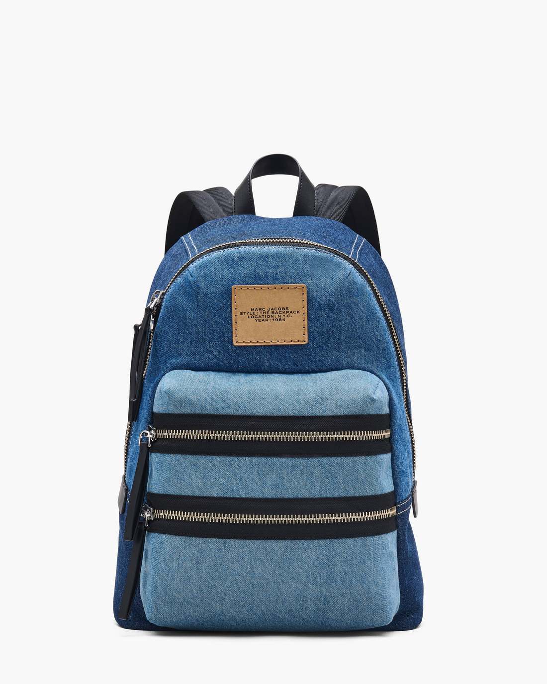 The Biker Colorblock Denim Large Backpack Indigo Multi - Marc Jacobs Exclusive