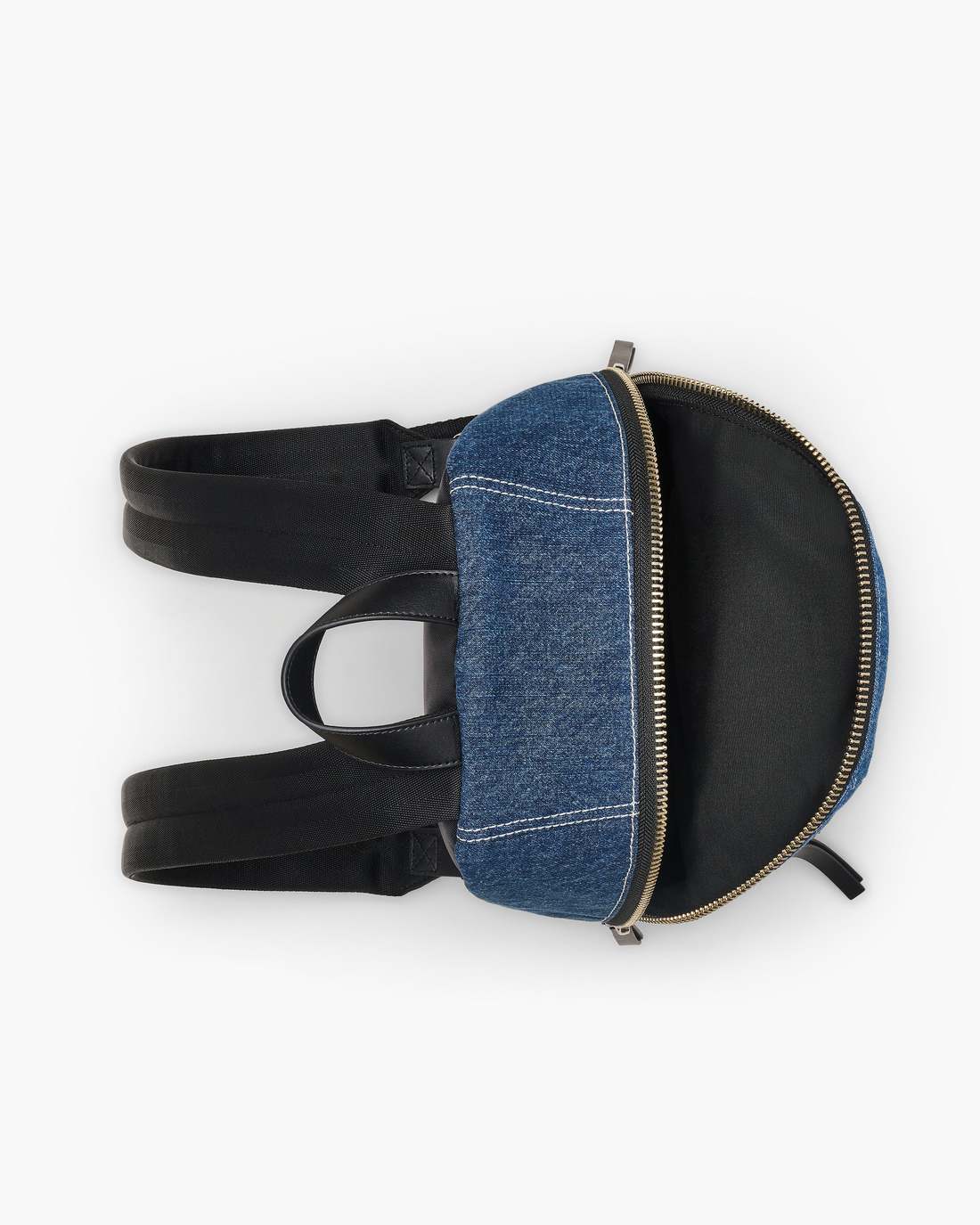 The Biker Colorblock Denim Medium Backpack Indigo Multi - Marc Jacobs Signature