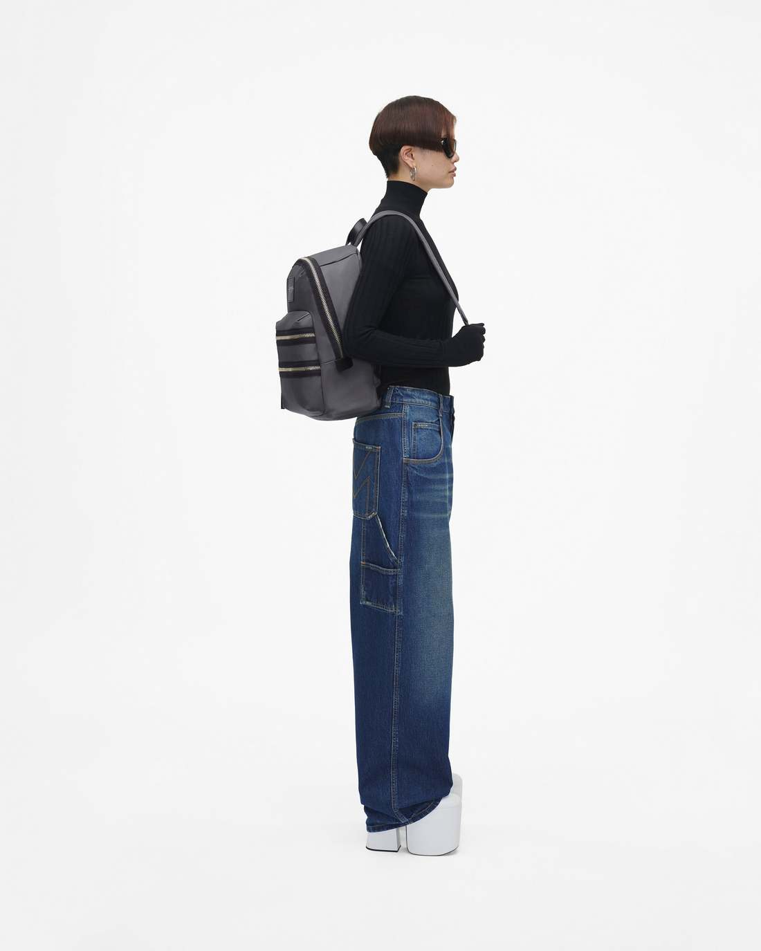 The Biker Nylon Large Backpack Dark Shadow - Marc Jacobs Premium