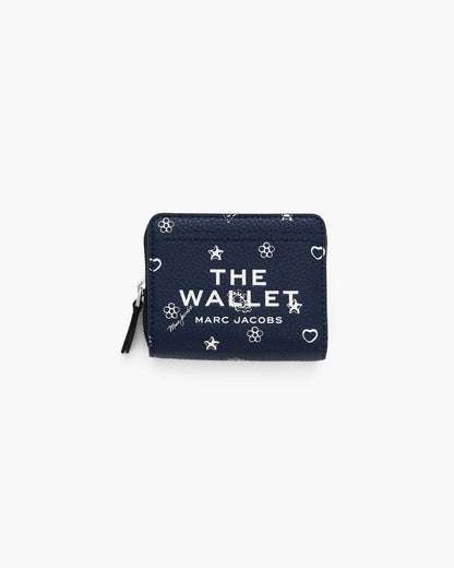 The Bandana Mini Compact Wallet Navy Multi - Marc Jacobs Featured