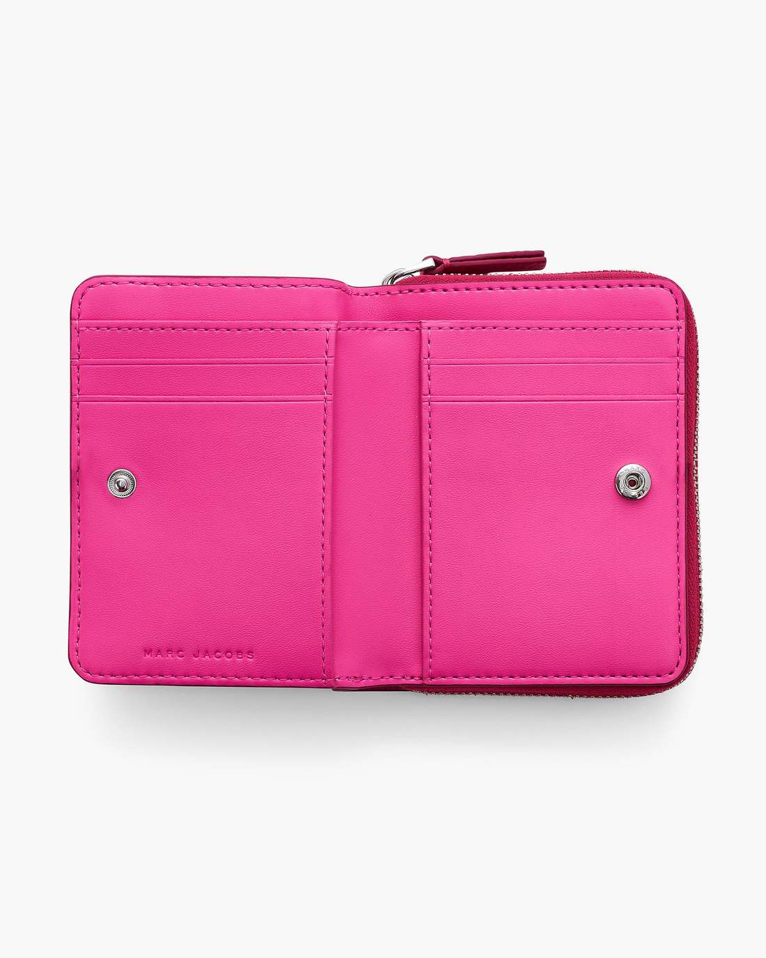 The Leather Mini Compact Wallet Raspberry Pink - Marc Jacobs Popular