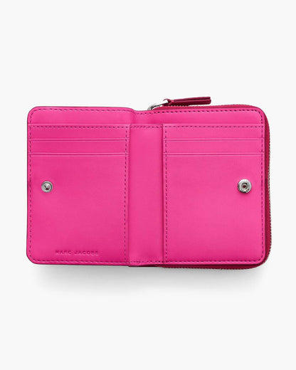 The Leather Mini Compact Wallet Raspberry Pink - Marc Jacobs Popular