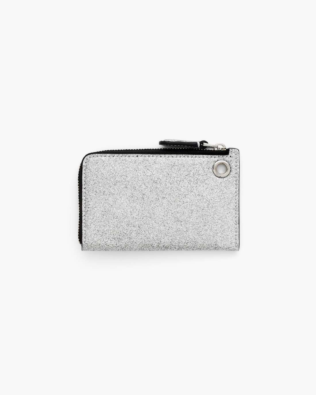 The Coated Glitter Everyday Top Zip Charm Wallet Silver - Marc Jacobs Recommended