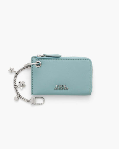The Everyday Top Zip Charm Wallet Sky Blue - Marc Jacobs Signature