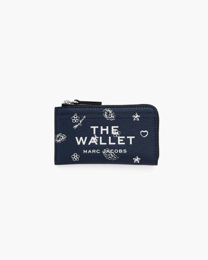 The Bandana Top Zip Multi Wallet Navy Multi - Marc Jacobs Exclusive