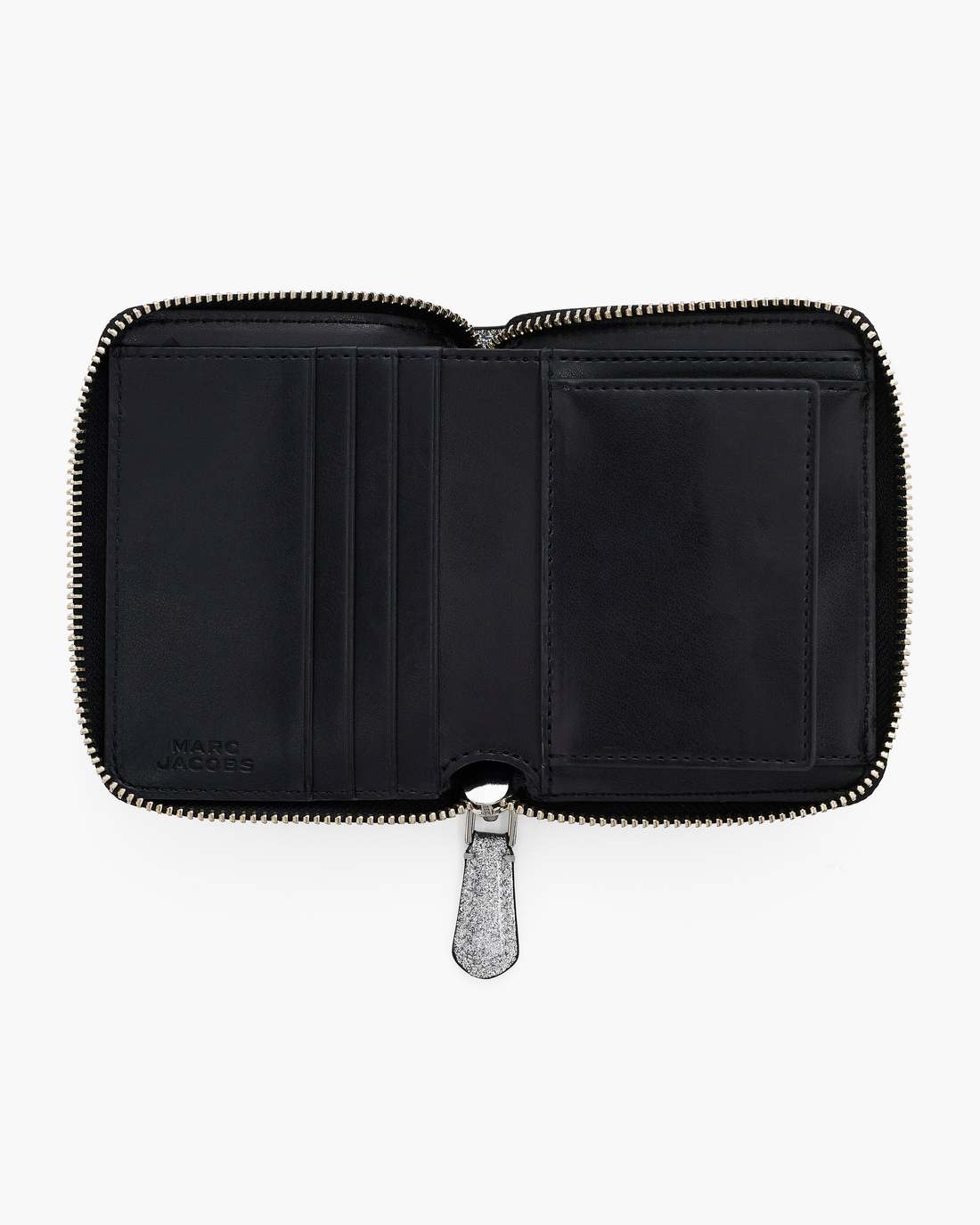 The Coated Glitter Everyday Slim Compact Wallet Silver - Marc Jacobs Popular