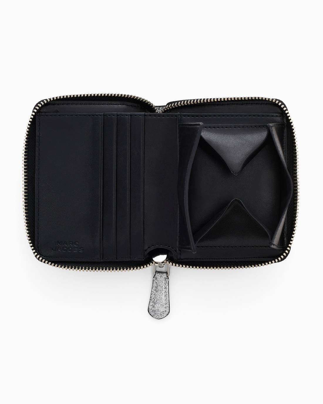 The Coated Glitter Everyday Slim Compact Wallet Silver - Marc Jacobs Popular