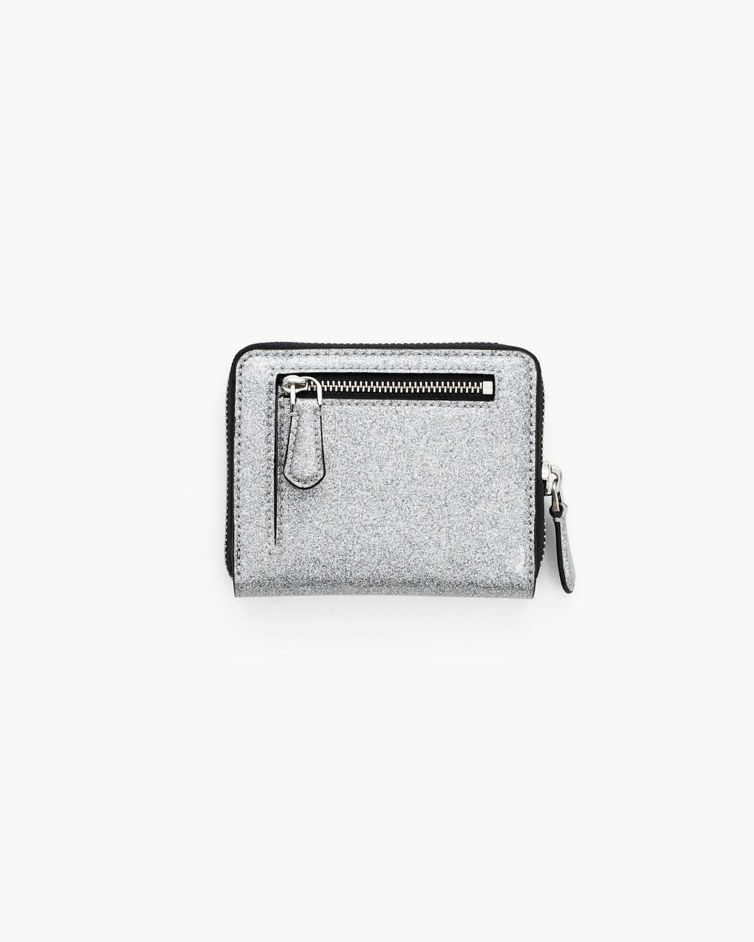 The Coated Glitter Everyday Slim Compact Wallet Silver - Marc Jacobs Popular
